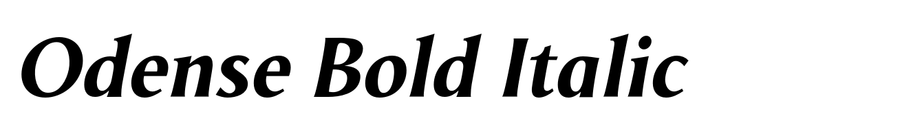 Odense Bold Italic